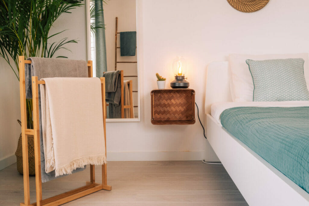 Clean hotel room in surf camp