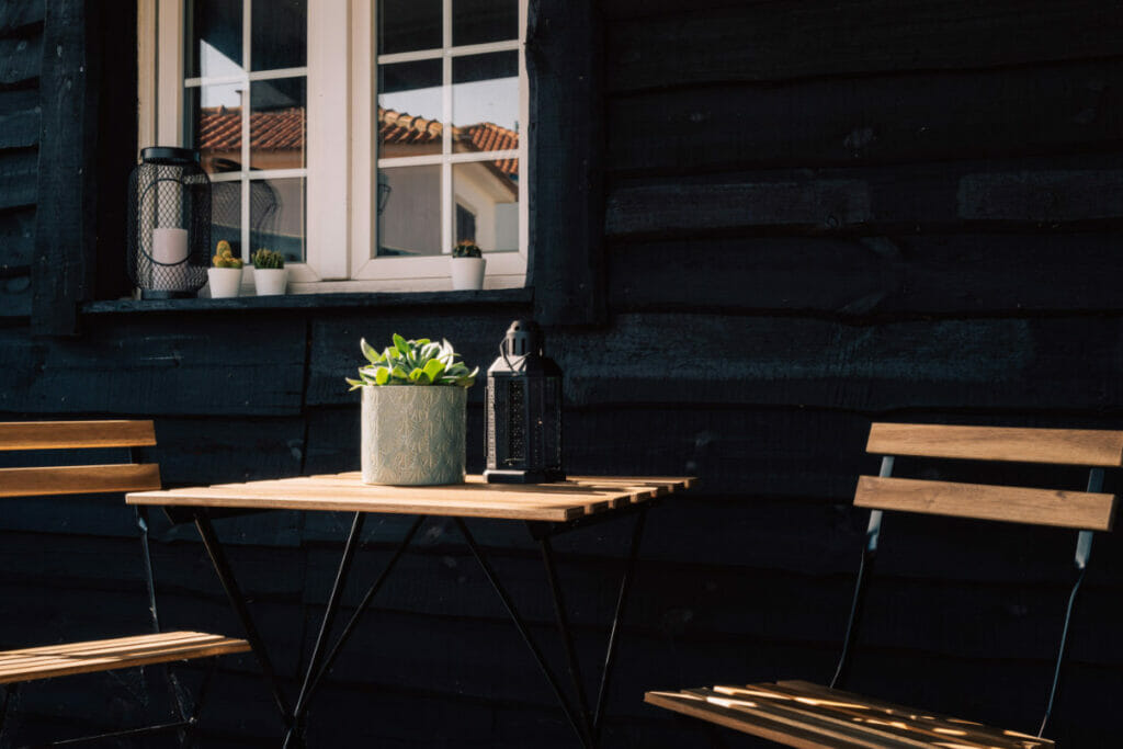Dark balcony in surf camp in Portugal